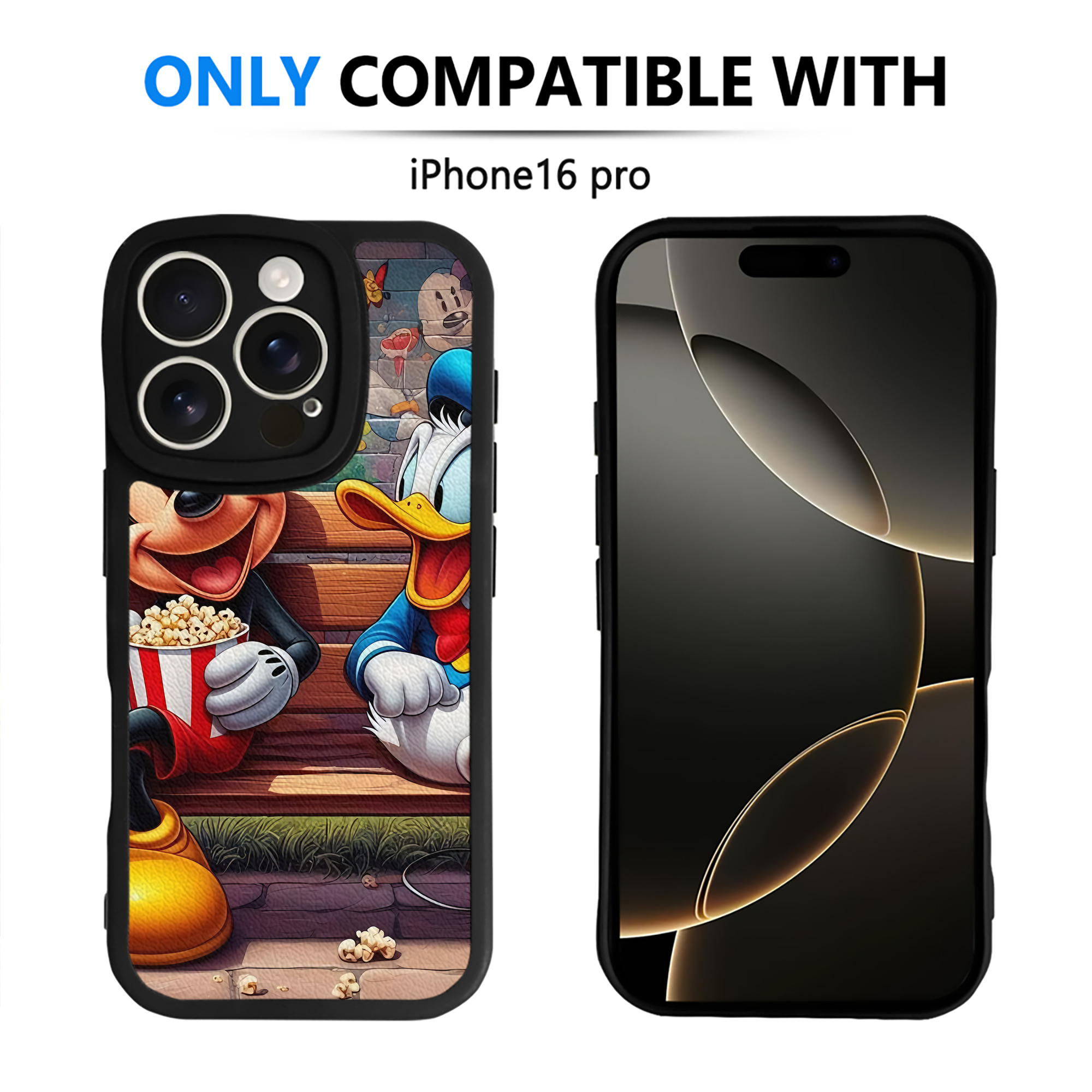（画像用） ミッキーマウス Mickey Mouse 【iPhone 16シリーズ対応】シリコンスマホケース（レザー調） 材質：シリコン